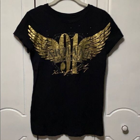 Armani Exchange Black Graphic Tee shirt size M - Picture 1 of 6